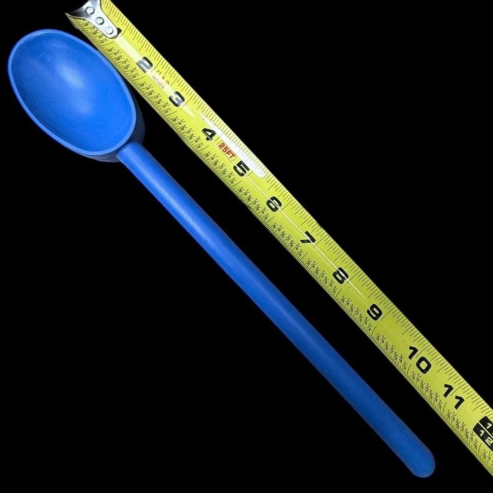Matfer Bourgeat Exoglass 300 High Temperature Mixing Spoon Blue Commercial Grade